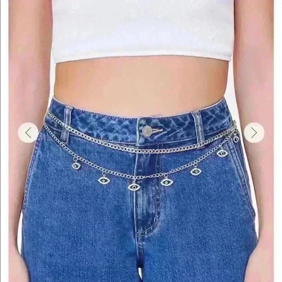 Forever 21 Evil Eye Charm Layered Belt - Picture 1 of 9